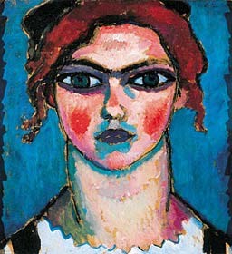 Alexej von Jawlensky (1864-1941), Junges Mädchen mit den grünen Augen, Oil on board, Painted circa 1910